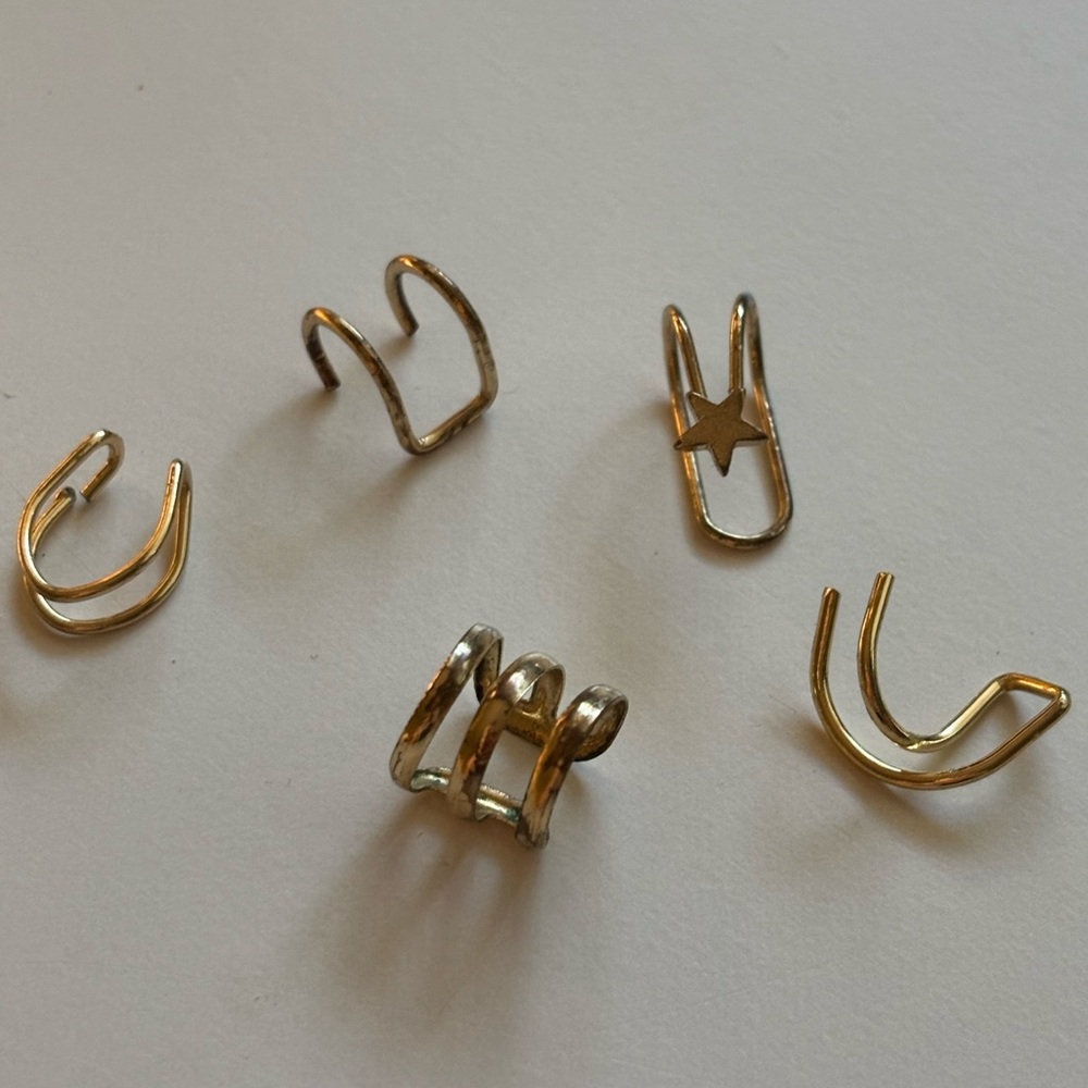Gold Ear Cuffs Set